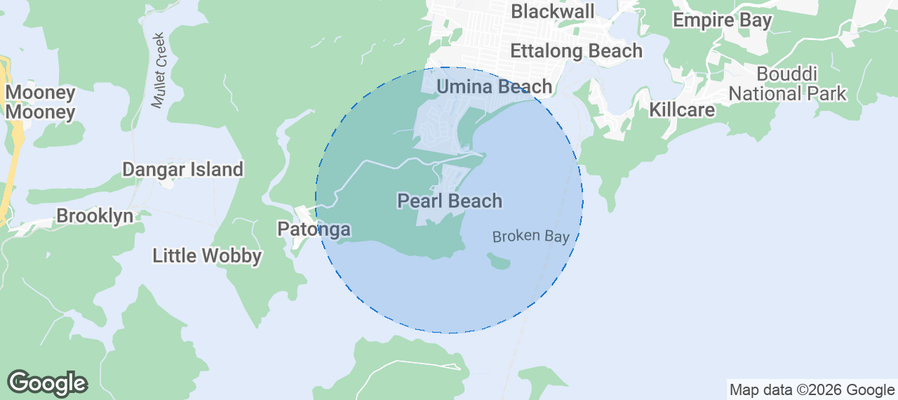 Pearl Beach Airbnb map